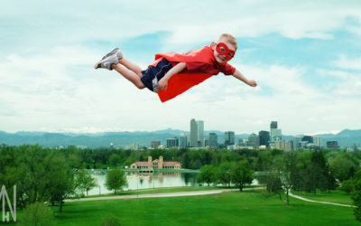 Superboy Over Denver Composite Photography